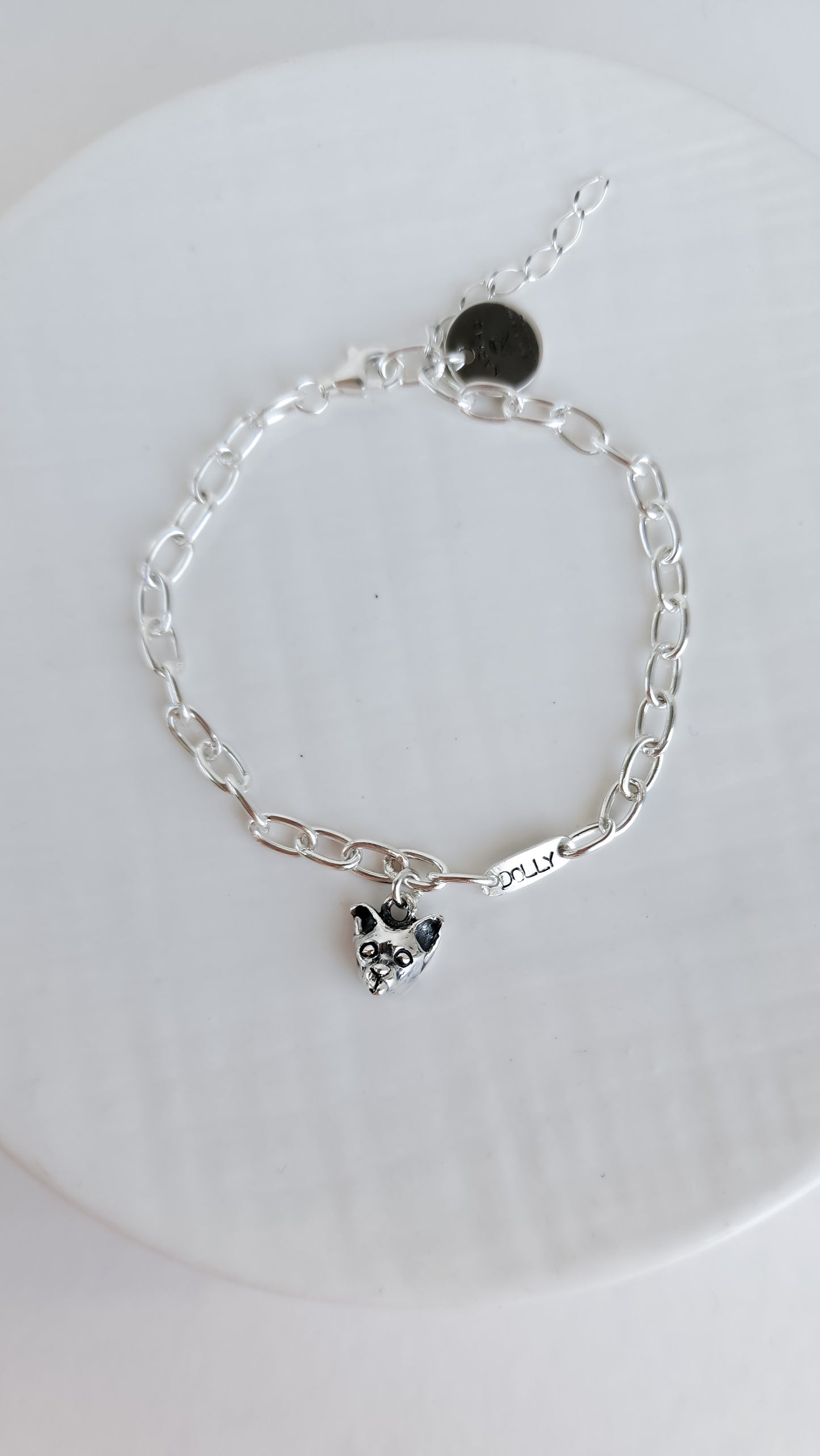 Pulsera personalizado de tu perrito o gatito carita mini