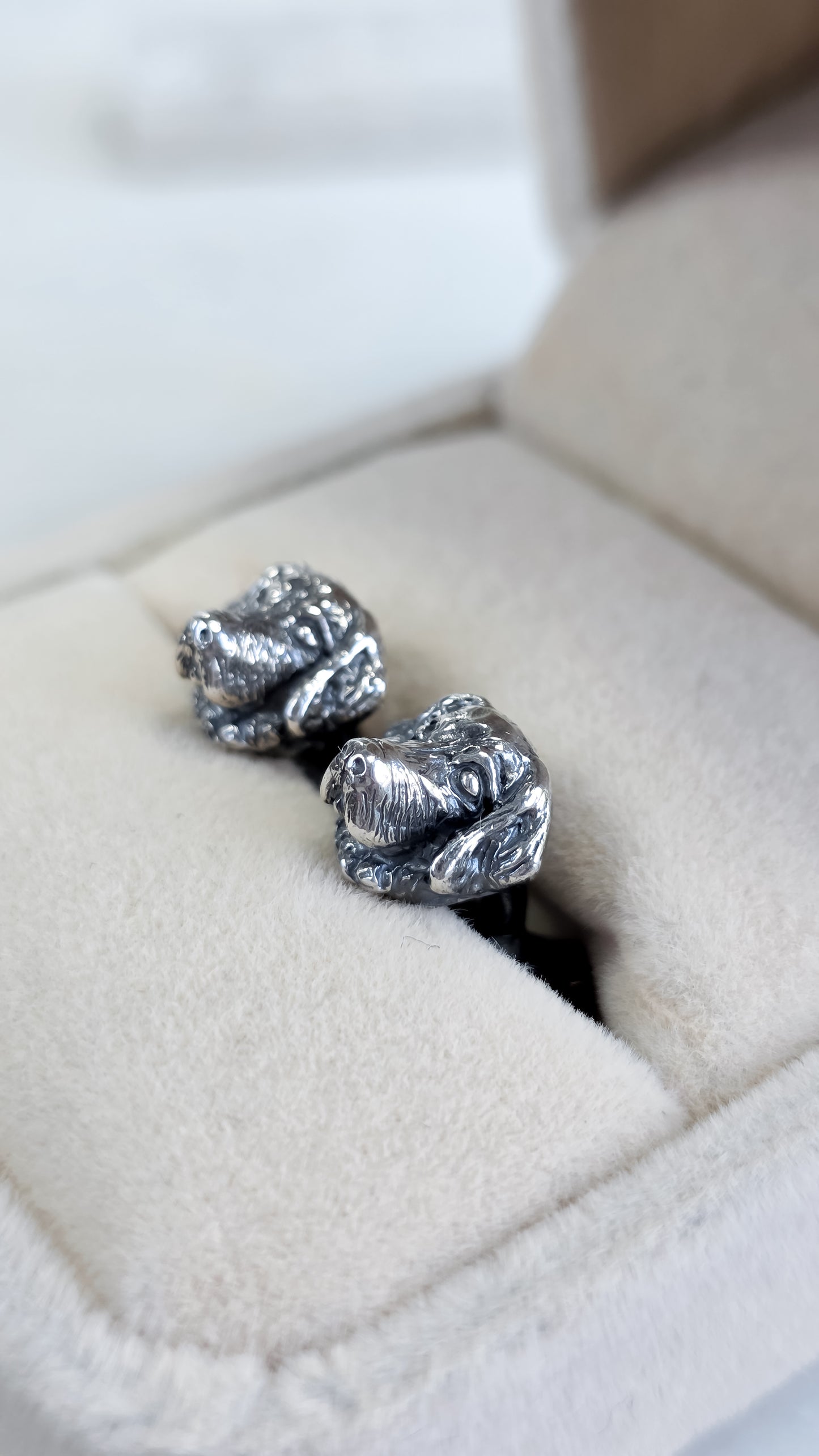 Mancuernillas personalizado de tu perrito o gatito carita mini