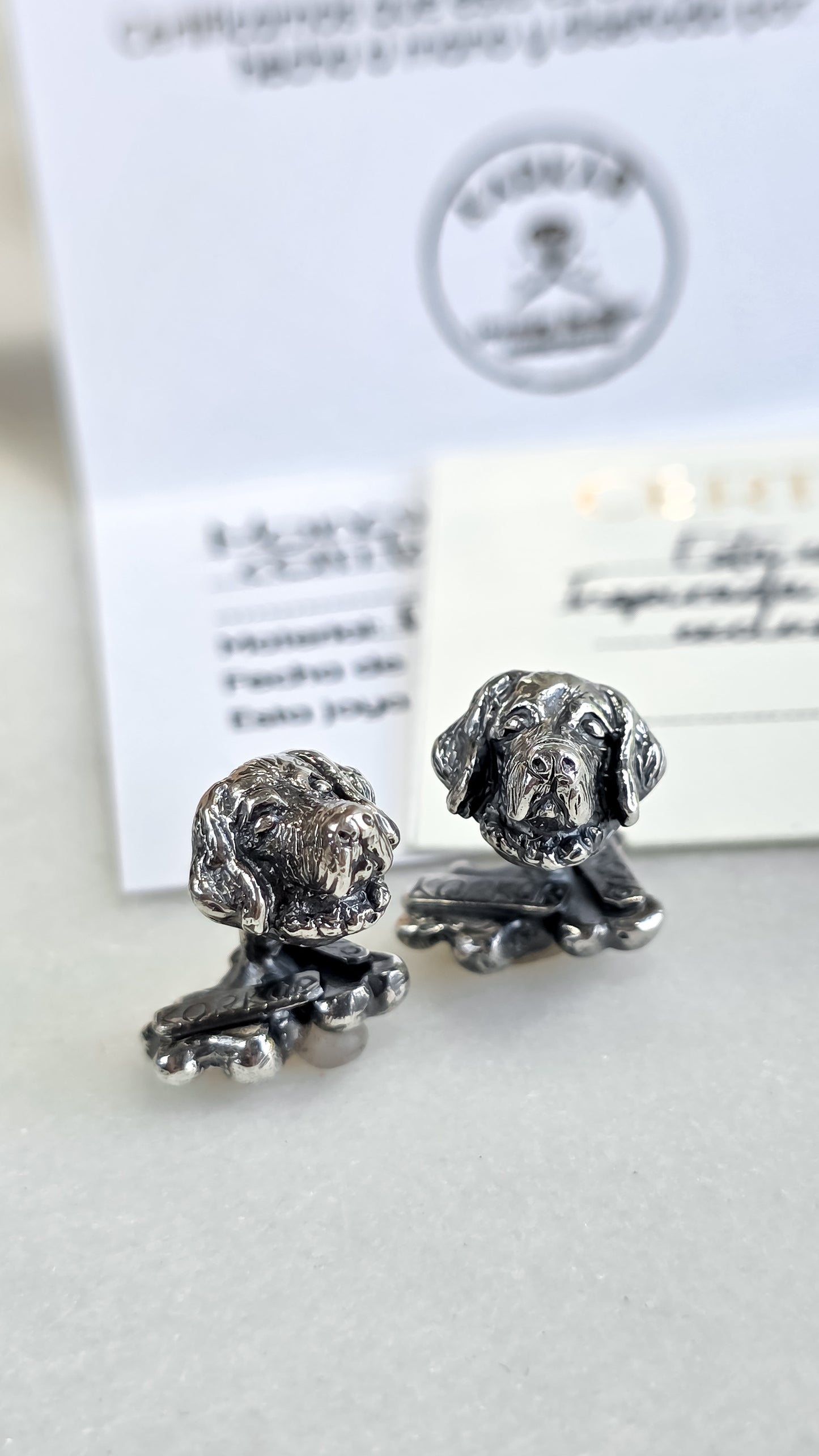 Mancuernillas personalizado de tu perrito o gatito carita mini