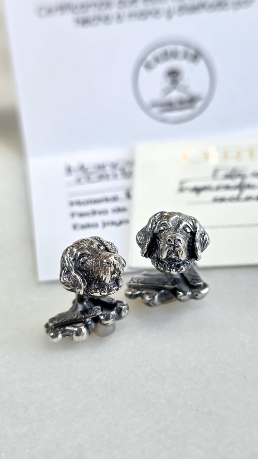 Mancuernillas personalizado de tu perrito o gatito carita mini