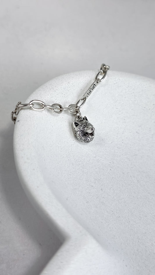 Pulsera personalizado de tu perrito o gatito carita mini