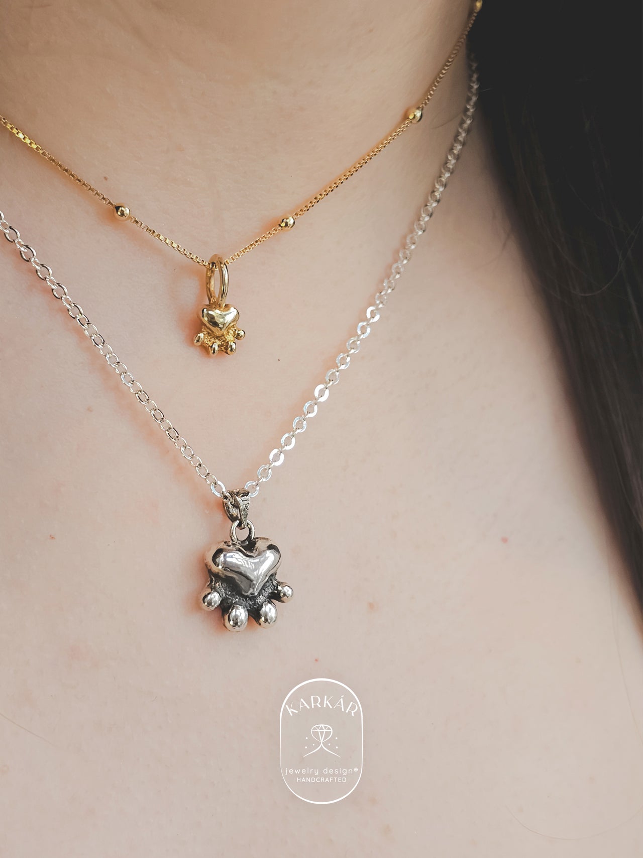 Dije de Huellita Corazón Mini