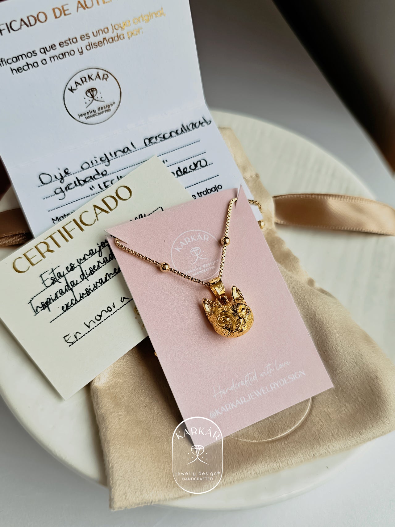 Dije personalizado de tu perrito o gatito cara chica