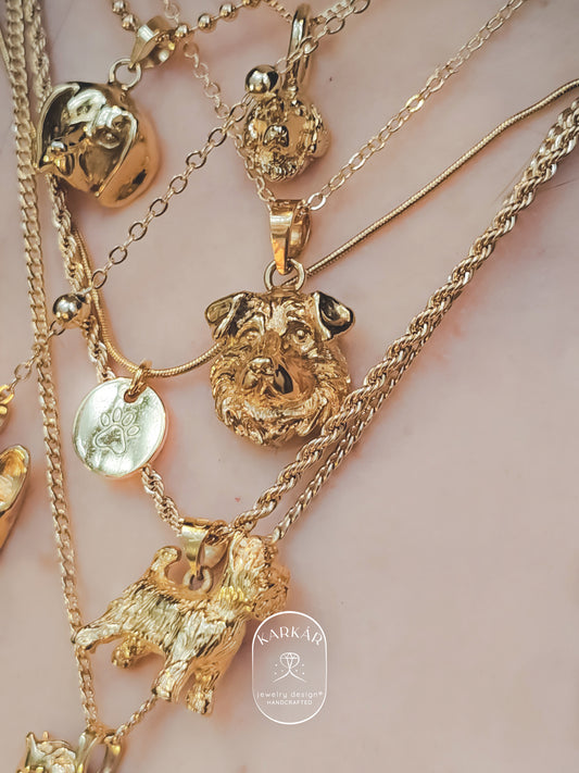 Dije de Pastor ovejero australiano cara chica