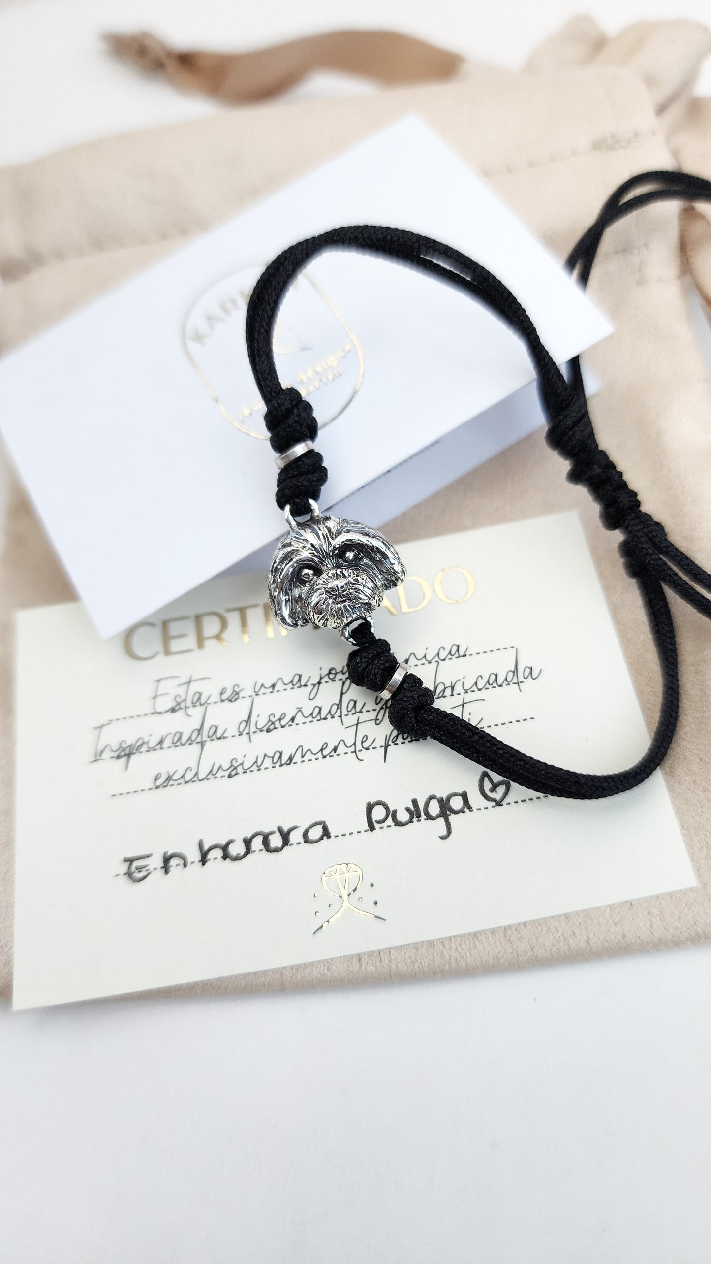 Brazalete personalizado de tu perrito o gatito cara chica