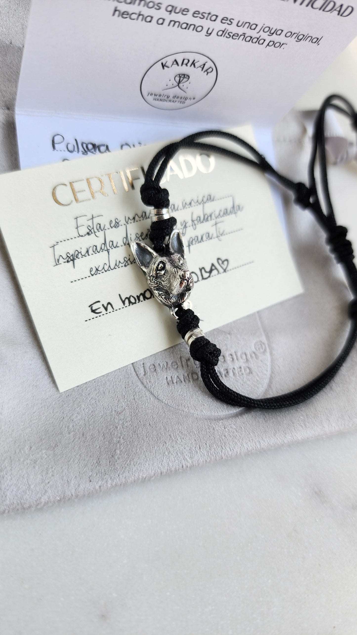 Brazalete personalizado de tu perrito o gatito cara chica