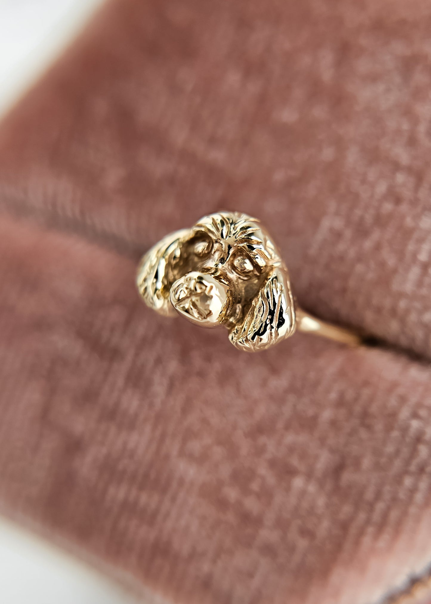 Anillo personalizado de tu perrito o gatito carita mini