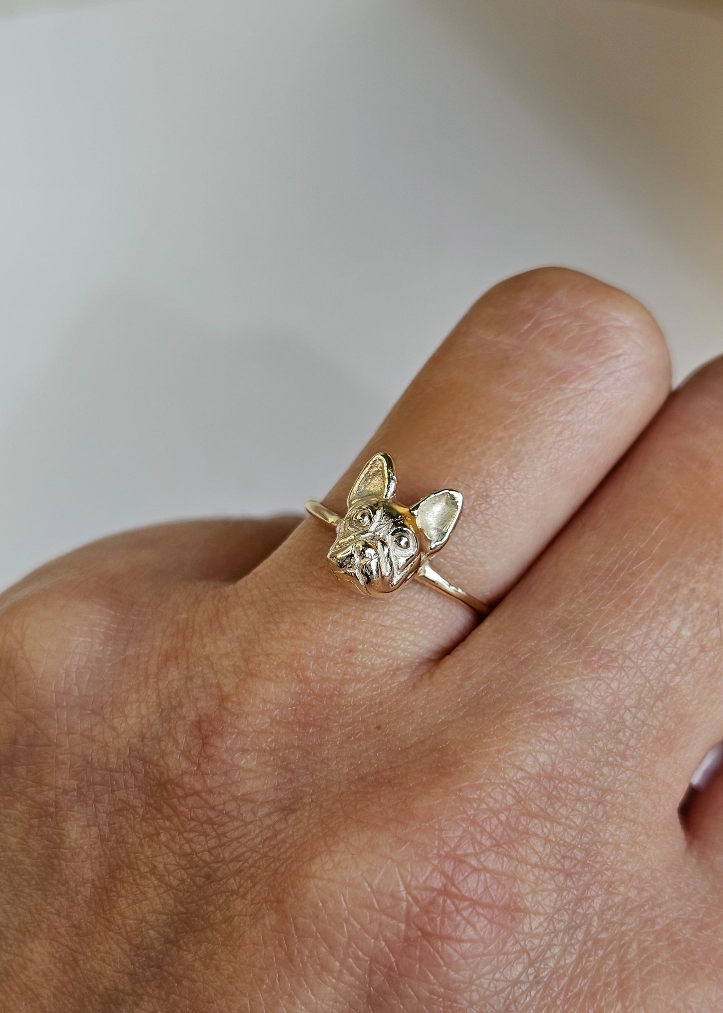 Anillo personalizado de tu perrito o gatito carita mini