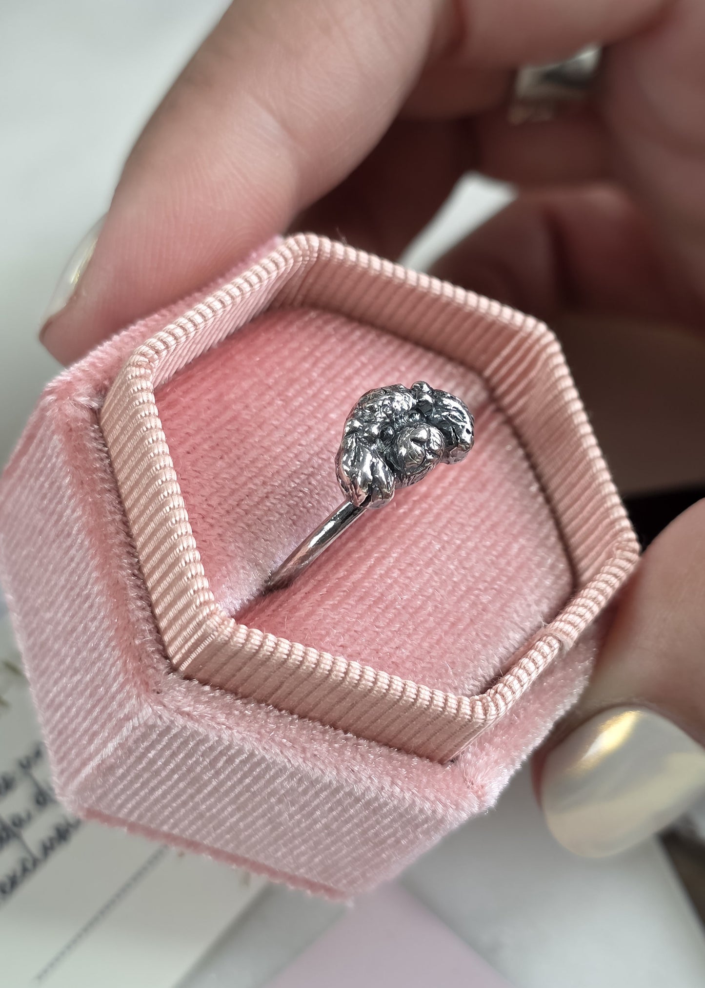 Anillo personalizado de tu perrito o gatito carita mini