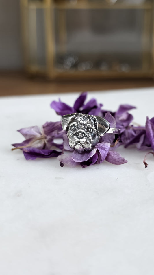 Anillo de Pug cara chica