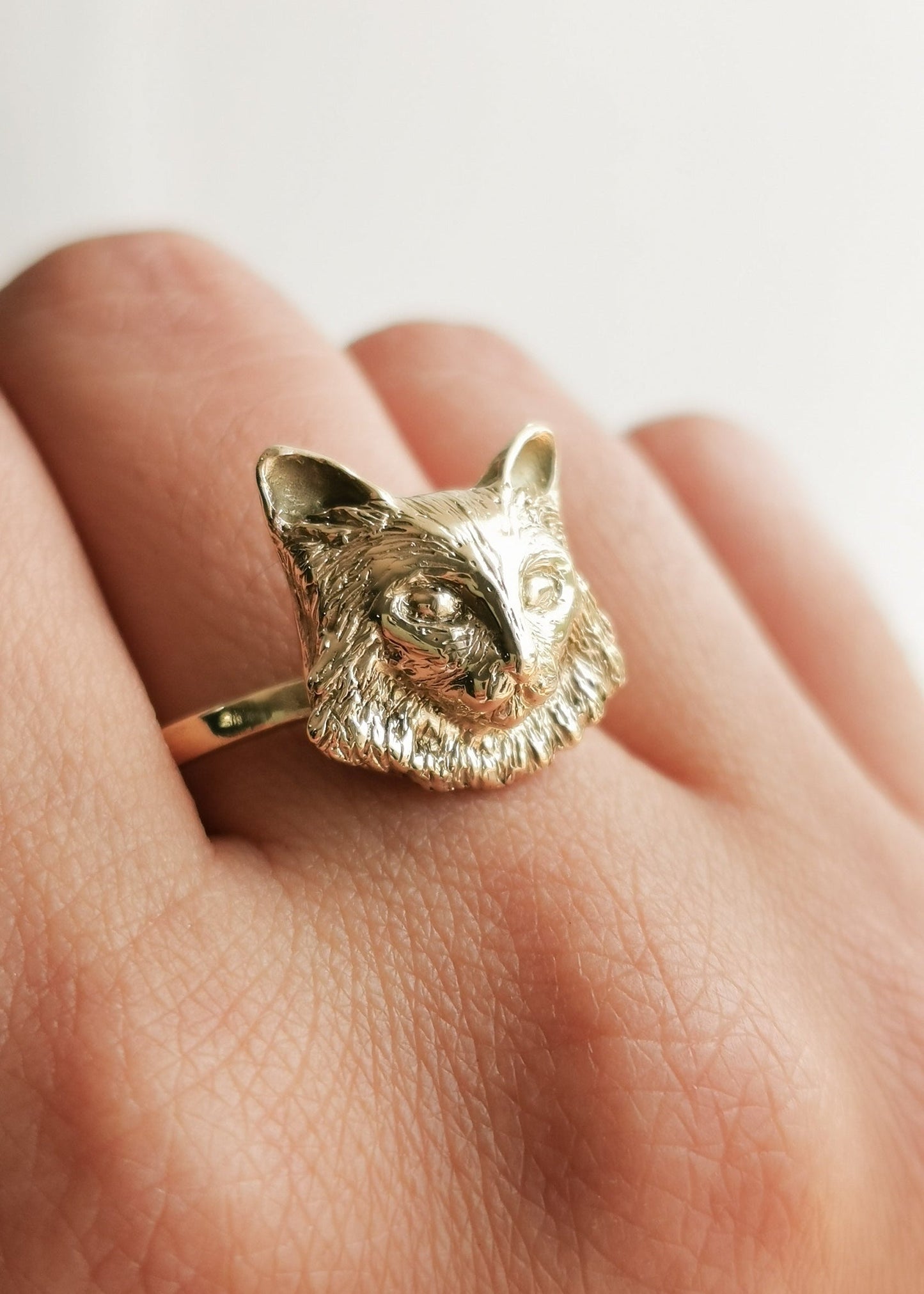 Anillo personalizado de tu perrito o gatito cara chica