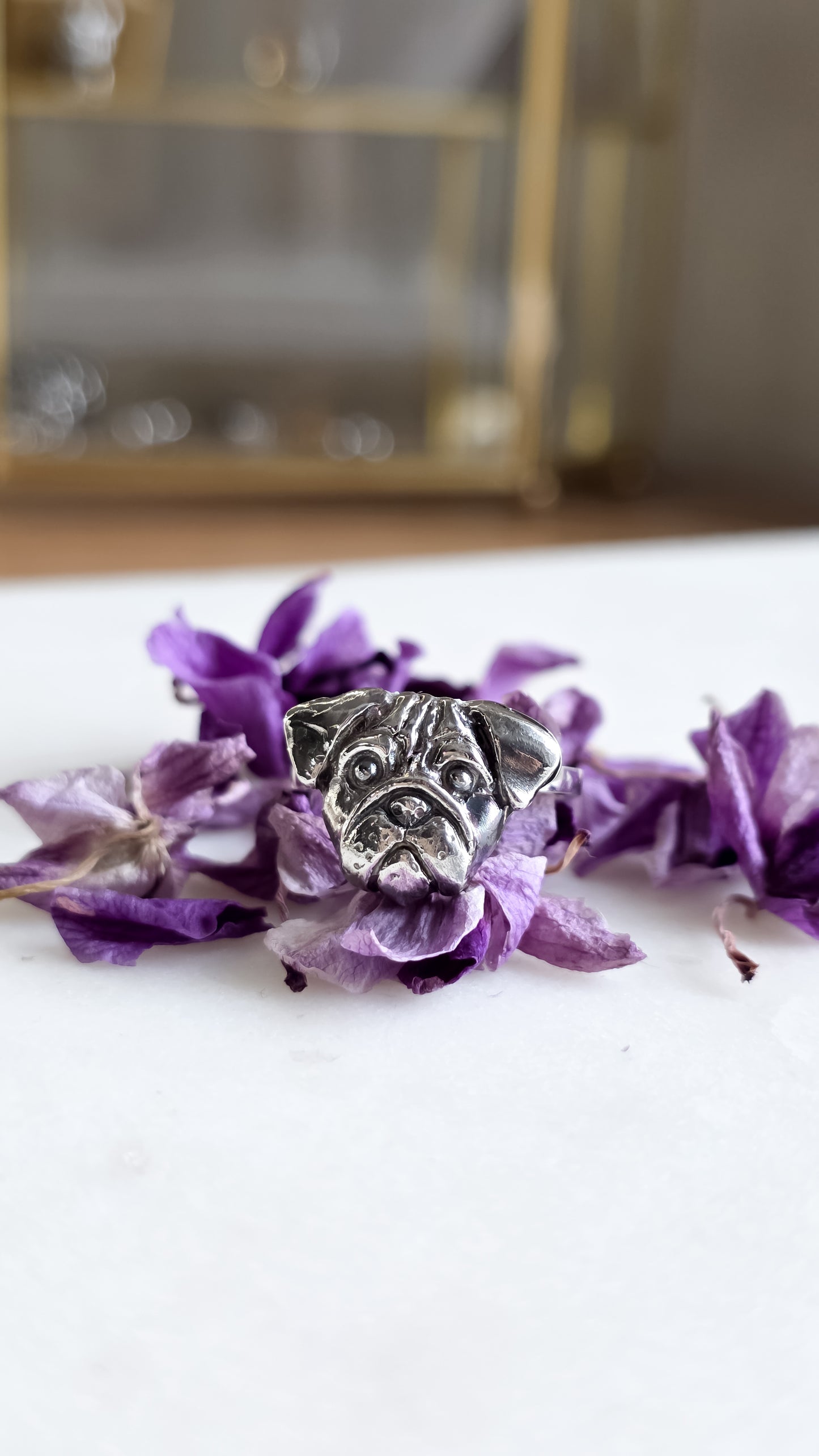 Anillo de Pug cara chica