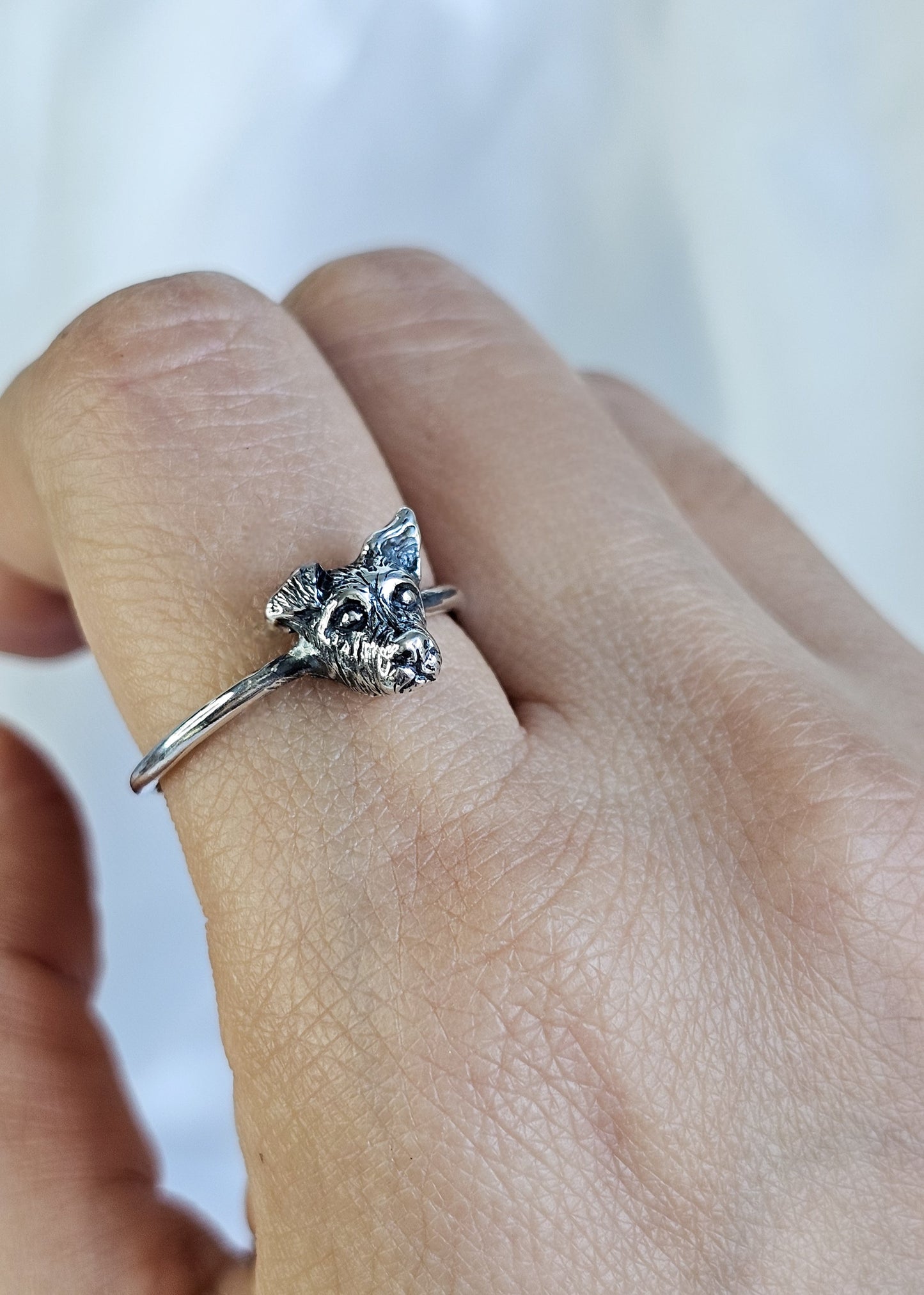 Anillo personalizado de tu perrito o gatito carita mini